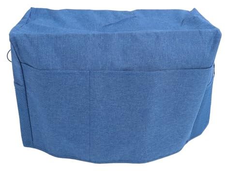 plplaaoo Cubierta de máquina de Coser Multipurso 600D Oxford Protective Machine de Costura Cubierta de Polvo con Bolsillos de Almacenamiento para Accesorios de la máquina de Coser (Azul)