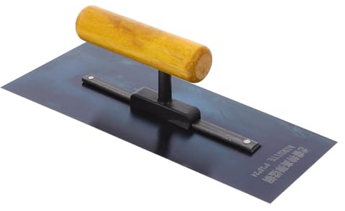 DOITOOL Paleta de Acero al Carbono con Mango de Madera para Enlucido y Acabado, Llana para Alisar Paredes y Cemento, Herramienta Manual Ergonómica para Construcción y Relleno de Juntas