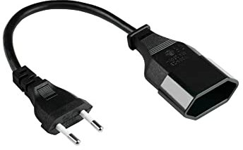 Good Connections® - Prolunga per presa europea, da spina europea a presa europea 2 metri Nero.