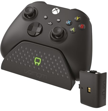 Venom Ladestation mit wiederaufladbarem Akku – Schwarz (Xbox Series X & S/Xbox One), USB