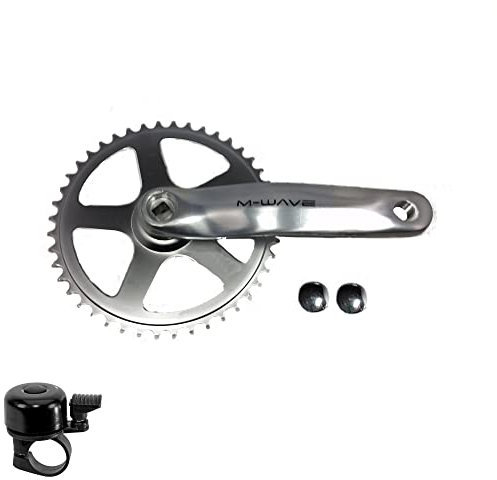 M-Wave Kurbelgarnitur Tretkurbel Kettenblatt Kettengarnitur 44 Zähne inkl. Fahrradklingel