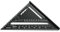 Fousenuk 180MM Zimmermannswinkel Schwarz, Metrisches Dreieckslineal aus Aluminiumlegierung, 90 Grad Dreieck Winkelmesser, Hohe Präzision Schreinerwinkel für Zimmermann, Dachdecker, Ingenieur