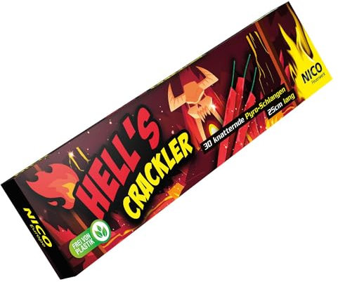 vama 30 Stück Nico Hells Crackler Knatter Peitschen Knetterlint Cracklingpeitschen - frei von Plastik