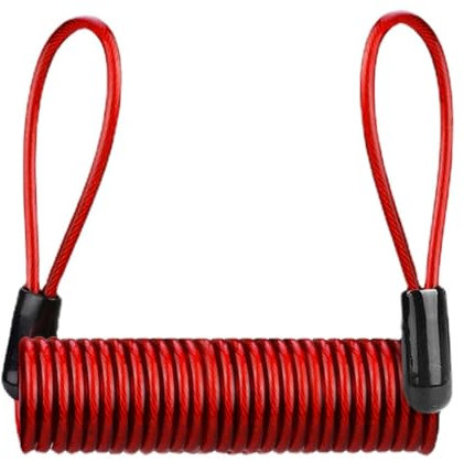 Cable recordatorio bloqueo - Cable de bloqueo de disco para todo tipo de candados, cable de seguridad de resorte de seguridad para disco de freno de bicicleta scooter, se puede utilizar con todo tipo
