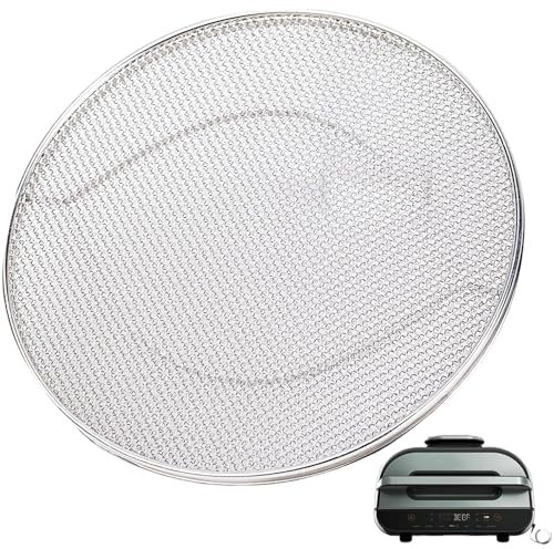 WDKXCN Stainless Steel Splatter Guard, Fine Mesh Splatter Screens, Oil Splash Guard for Ninja Foodi FG551, AG300, IG651, IG601, Reusable 6-in-1 Air Fryer Accessories