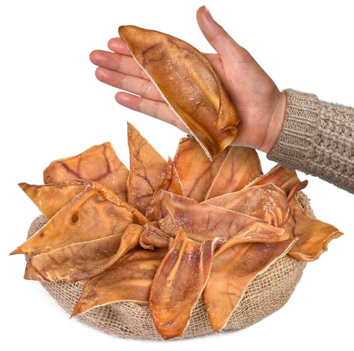 PEPPY DOG Half Pig Ears 15 pcs | Natural Chews | Single Ingredient Treats | Rawhide Alternative | Grain-Free | Dental Snack for Pets