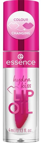 essence hydra kiss LIP OIL, Lipgloss, Nr. 06, Transparent, feuchtigkeitsspendend, pflegend, mit Ölen, glänzend, vegan, ohne Parabene, ohne Mikroplastikpartikel, Nanopartikel frei, 1er Pack (4ml)