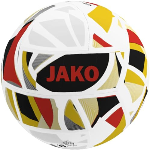JAKO Miniboll ikonisk, vit/svart/röd, 1