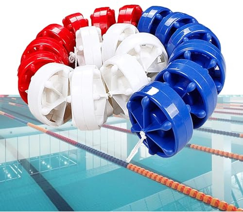 Justerbart poolavdelarrep med bojar - Anti-vågslina for nedgrävda pooler(9meters)
