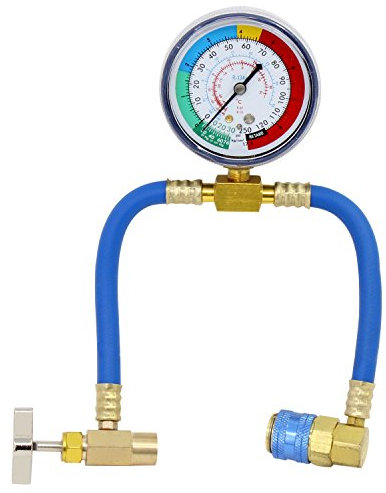HSeaMall R134A Ladeschlauch Auto Auto Klimaanlage Kältemittel Füllschlauch Adapter mit Guage