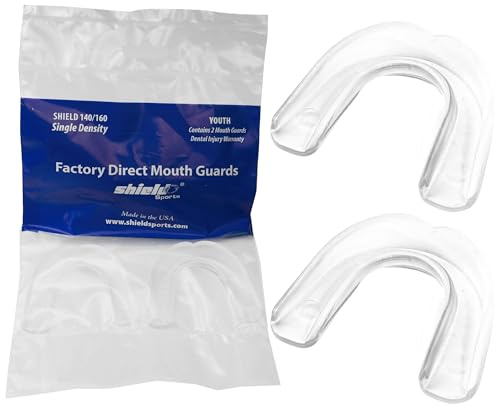 Shield Sports - Youth Single Density Mouth Guard - 2 Pack - Made in The USA