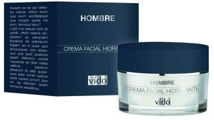 Crème faciale pour homme avec acide hyaluronique.