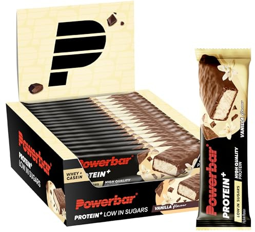 Powerbar - Protein Plus - Low Sugar - Vanilla - 16x35g - Barrita alta en proteínas y baja en azúcar - sin aceite de palma