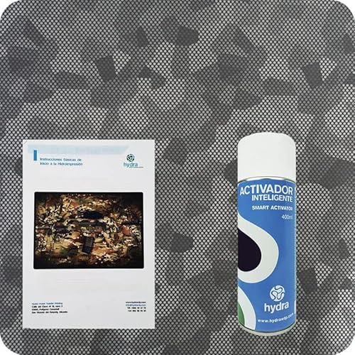 HYDRA WATER TRANSFER PRINTING Basic Kit Hydro Dipping Kit Hydrographie: Activateur Spray 400ml + Instructions + Film Hydrographique. Mesures: Largueur: 50cm. Longuer: 100cm (HCA-124)
