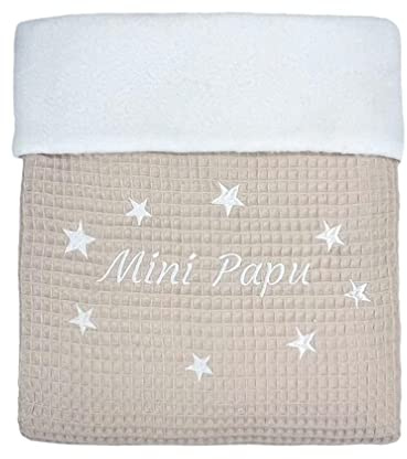 CARREDANA Manta de bebé-Arrullo para bebé Personalizada .Regalo recién Nacido. Mantas Infantiles para los más pequeños de la casa. Multiusos. (Waffle Camel)