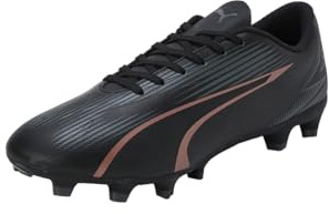 Puma Men Ultra Play Fg/Ag Soccer Shoes, Puma Black-Copper Rose, 44.5 EU