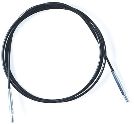 KnitPro - KnitPro The Mindful Collection Stainless Steel Black/Silver Swivel 360° Interchangeable Cable for 150cm Needle - 1 Piece