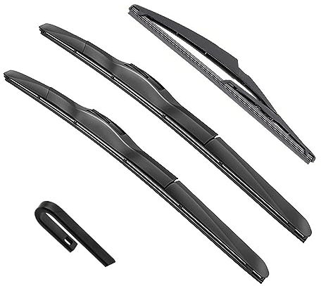 Auto-Wischerblatt, für Hyundai i10 MK2 IA BA 2013–2022, Scheibenwischer-Schneider, passend für U-Hakenarme 22; 16; 11; (Farbe: Vorne, Größe: LHD)