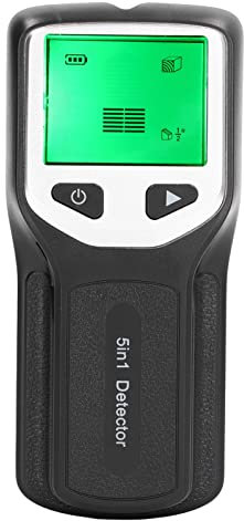 Leitungssucher Ortungsgerät, Elektronischer Bolzen Detektor 5 in 1 mit LCD Display für Holz, Metall, Kabel für Schränke, Fernsehgeräte, Garagenregale (Silver)