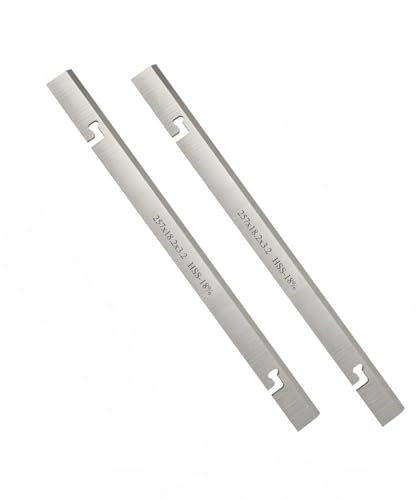 2Pcs Lames de Couteaux à Raboter Rabot Bois Fer de Raboteuse, HSS 257 x 18.2 x 3.2 mm pour F22-561 COD1500PT CC10T
