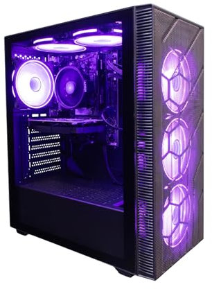 GTR Gaming PC | AMD Ryzen 5 5500 | AMD RX 7600 8GB | 16GB DDR4 RAM | 1TB NVMe SSD | 650W PSU | Windows 11 | ARGB Case | Wi-Fi