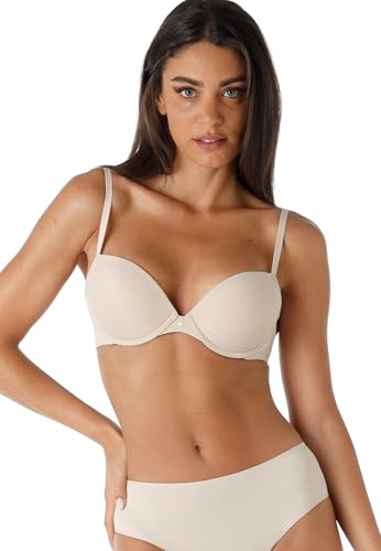 Lovable Reggiseno Push-Up in Microfibra | Coppe Preformate Imbottite Effetto Volume | Scollo Medio Invisibile sotto Abiti | Invisible Secret Donna, Skin, 36 / 4B