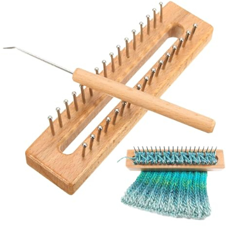 tabla de tejer, tabla de madera de calibre regular,Tabla de tejer multifuncional y auténtica | Tablero de madera de enseñanza hecha a mano, para calcetines, Leggings, guantes, bufanda