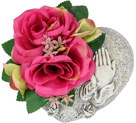 Artificial flowers Disposizione fatta di rose artificiali sul cuore, decorazione tomba, decorazione tomba, decorazione del cimitero, fiori di tutti i santi, decorazione in lutto, decorazione in lutto,