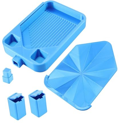 Perfeclan Bandeja para Pintura de Diamantes, Bandeja para clasificar Cuentas, Organizador de Diamantes de imitación para Crear Obras de y Pasatiempos, Azul