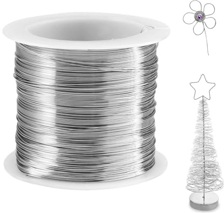 0,4mm x 100m Fil de Fer Souple Loisir Creatif, Bobine de Fil de Fer