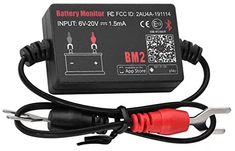 HuddleGlow Testeur de Moniteur de Batterie BM2 Moniteur de Batterie 12V Bluetooth 4.0 Analyseur de Batterie de Voiture Test de Démarrage de Charge