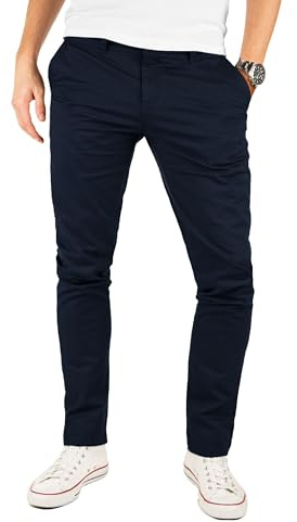 Yazubi - Pantalones Chinos Azules para Hombre - Pantalón Chino Kyle de YZB Jeans - Pantalón de Tela de algodón, Azul (Night Sky 4R193924), W32/L34