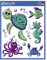 AVERY Zweckform 54994 Fensterbilder Meereswelt 10 Stück (bunte selbstklebende Fensteraufkleber für Kinder, glänzend, wasserfest, ablösbare Fensterfolie, Fenstersticker und Deko für Fenster, Spiegel)
