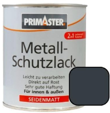 Primaster Metallschutzlack RAL 7016 anthrazitgrau 750 ml für Innen- und Außen