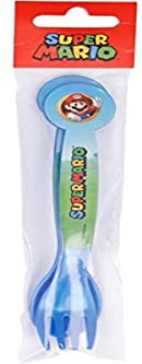 SET DI 2 POSATE PER BAMBINI. IN PLASTICA SENZA BPA | SUPER MARIO