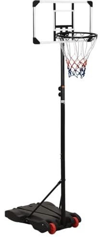 vidaXL Canasta de Baloncesto Soporte Ejercicio Juego Altura Regulable Portátil Habitación Interior Exterior Policarbonato Transparente 216-250 cm