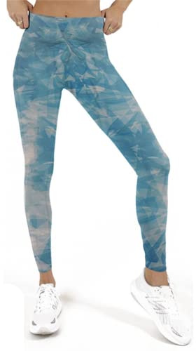 Nakloe | Mallas Deporte | Leggins Deportivos | Ropa Deportiva | Leggings | Mallas para Fitness, Yoga, Gym, Running | Cintura Alta (S, Azul Estampado)