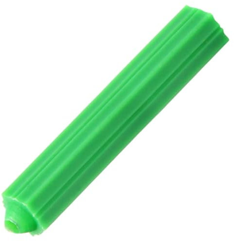Anevous Pack of 50 Plastic Expansion Pipes, Impact Dowels, Expansion Tube, Cavity Dowels, Nail Dowels, Plastic Wall Mounting Bolts without Screws for Hollow Drywall Wall Mounts, Green, M6 x 29 mm