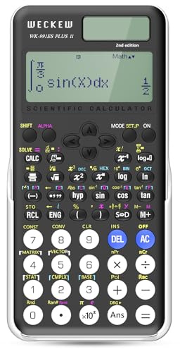 WECKEW Scientific Calculator,991ES Plus II 2 Line 10+2 Digits Written Display 417 Function Solar and Battery Calculators for Students Secondary School College