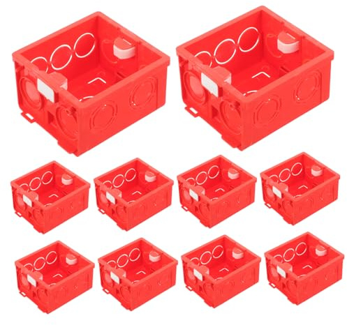 FUTUREORYY Scatola Di Giunzione a Muro Tipo 86 in Pvc Ignifugo, Scatola Porta Prese Nascosta Per Installazione Domestica e Commerciale, Confezione Da 10 Pezzi