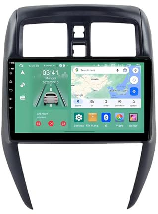 Autorradio Android 15 de 9 Pulgadas Doble DIN para Nissan Versa Sedán 2015-2019, con CarPlay, cámara de reversa, Control en el Volante, Bluetooth, GPS, Radio FM, WiFi (A1 1G+32G)