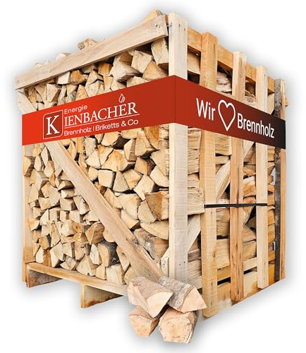 Brennholz Buche 25cm trocken Kaminholz ofenfertig Ofen Holz Feuerholz Scheitholz Kaminfeuer Lagerfeuer Pizzaofen 1RM Box für die Heizsaison 2026/2027 | Energie Kienbacher