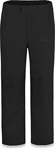 normani Kinder Thermohose Winterhose wasserdichte Skihose Schneehose Softshellhose Outdoorhose mit Seitentaschen - Wassersäule: 8500 mm - für Junge und Mädchen Farbe Schwarz Größe 170-176