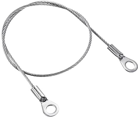 PATIKIL Acciaio Inossidabile Cordino Cavo 1.5mmx30cm, Cavo di Sicurezza 4pz Occhielli Terminati Sicurezza Filo Corda，Cavo di sicurezza in acciaio Inossidabile