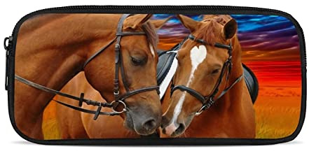 chaqlin étui à Crayon pour Enfants pour l’école,Animal Cheval école Porte-Stylo étui à Crayon Mignon Organisateur Fournitures de Bureau Scolaire Sac de Papeterie garçons Filles étui à Stylo