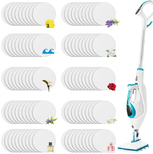 Sadnyy 100 Stück Ersatz Dampfreiniger Duftscheiben Duft Pads 10 verschiedene Duftscheiben kompatibel mit Bissell Powerfresh und Symphony Serie passend für Modell 1940,1806 und 1132