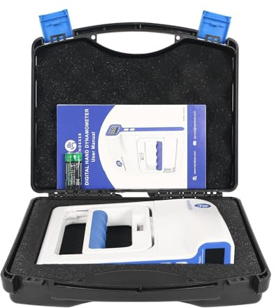 Handexer Testeur de force de préhension 120 kg, dynamomètre numérique à main enregistré par la FDA avec écran LCD rétroéclairé pour les tests de force de préhension et l'entraînement