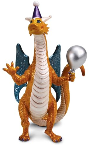 Safari Ltd. Party Dragon Figurine - Vibrant 5.5 Model Figure - Fun and Festive Toy for Boys, Girls, and Kids Ages 3+