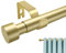 Curtain Poles, New Upgraded Metal Reinforced Curtain Pole, Extendable 40 To 304cm, Curtain Pole With Brackets Fittings Set For Living Room, Bathroom, Bedroo Windows&Door (Gold,16-120Inches)