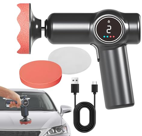 Yjkedfh Polisseuse Lustreuse Voiture,Machine à Polir et Cirer Portative - Polisseuse Haute Vitesse 2 Modes pour Camping-Cars, Vitres, Bateaux, Camions, Métal, Meubles, Cirage et Détail
